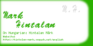 mark hintalan business card